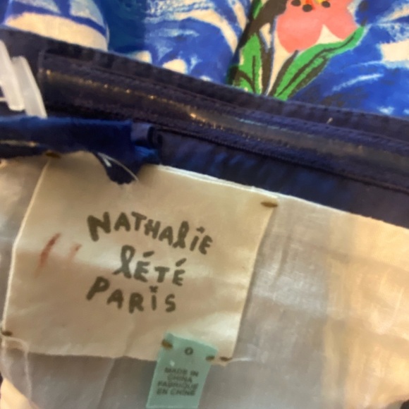 Nathalie Lete Paris Floral Strapless Dress Size 0 B4 - Picture 4 of 4